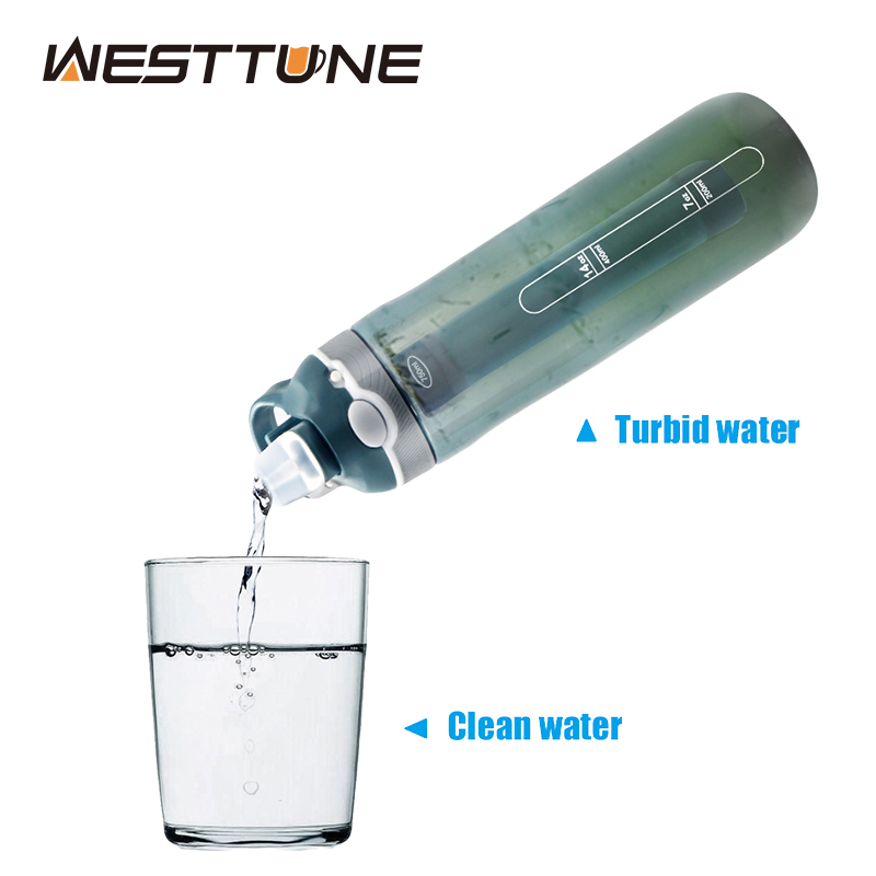 Water Purification Straw - 750ML açık su filtresi pipetli suluk/fincan